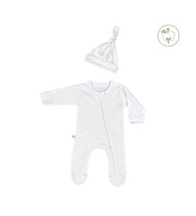 SNOW STAR Organik Yenidoğan Seti - 2 Parça  Yenidoğan Mini Set (Beyaz)