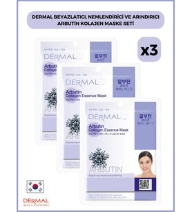 Dermal Beyazlatıcı, Nemlendirici Ve Arındırıcı Arbutin Kolajen Maske 23gr3 Adet