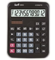 Sarff 3003 Hesap Makinesi 12 Haneli Güneş Enerjili-Pilli