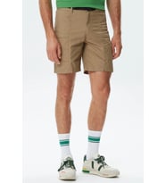 Lacoste Men's Regular Fit Cotton Bermuda Shorts Grey Erkek Pamuklu Bermuda Şort Haki