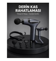 Mey İthalat® Taşınabilir 3in1 Masaj Aleti Şarjlı Titreşimli Esneme Bantlı Yeni Nesil