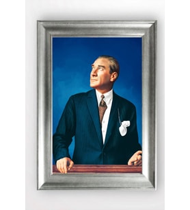 Gümüş Çerçeveli Atatürk Tablo a831