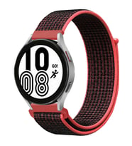 Huawei Honor Magic 2 42mm Kordon Hasır Band (Kırmızı-Siyah)