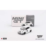 Mini GT 809 Fiat 595 ABARTH LB-WORKS X ABAS WORKS 1/64 Model Araba (Beyaz)
