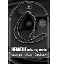 Hematit Doğal Taş Tesbih 99luk - 6mm