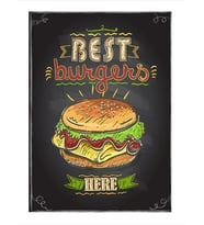 Hamburger Temalı Art Mdf Poster