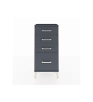 Arges Komodin 4 Çekmeceli 44x30x96 Antrasit-Antrasit