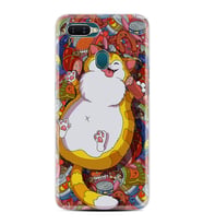 Oppo A5S A15 A16 A54 A55 A73 A74 Kılıf Desemli Silikon Tombul Kedi 1739
