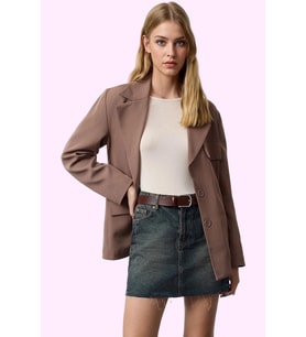 Kadın Yüksek Bel Denim Mini Etek Pamuk Günlük Kombinler Hafta Sonu Yaz Aylarının Vazgeçilmezi