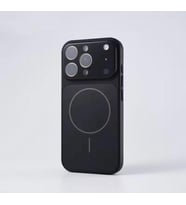 Apple iPhone 16 Pro Max Uyumlu MagSafe Kılıf – 17 Pro Max Kamera Görünümlü Lens Korumalı Kapak (Siyah)