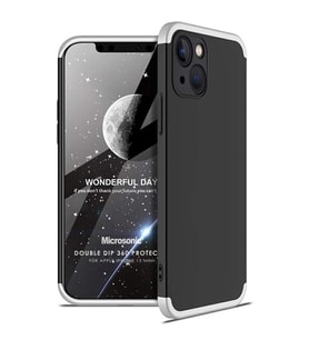 Microsonic Apple iPhone 13 Mini Kılıf Double Dip 360 Protective Siyah Gri