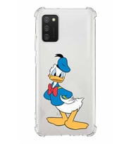 Samsung Galaxy A02s  Köşe Korumalı Antişok Kapak Donald Duck Tasarımlı Şeffaf  Kılıf