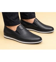 Trendyshose 62322 Doğal Deri Erkek Gunluk Ayakkabı (Lacivert)