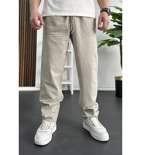 Erkek Baggy Kalıp Pantolon Bej Edw130