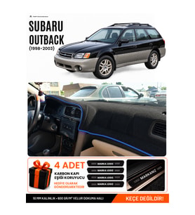 SUBARU OUTBACK (1998-2003) Uyumlu Torpido Örtüsü Torpido Kılıfı - Siyah Mavi