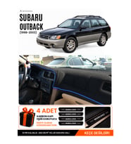 SUBARU OUTBACK (1998-2003) Uyumlu Torpido Örtüsü Torpido Kılıfı - Siyah Mavi