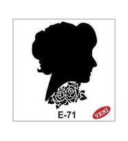 Artebella E Serisi Stenciller baskı E-71 Stencil 10x10cm