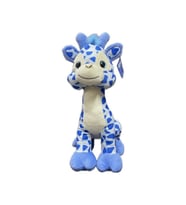 Peluş 35 Cm Mutlu Zürafa (Mavi)