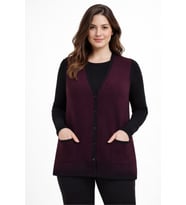Kadın Anne Triko Yelek BGL-ST05292 (Bordo)