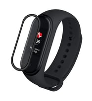 Xiaomi Mi Band 6-Mi Band 5 3D Kavisli Full Kaplama Koruyucu-(5775) - GLST1338-5198 (Siyah)