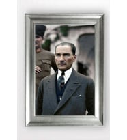 Gümüş Çerçeveli Atatürk Tablo cv1005