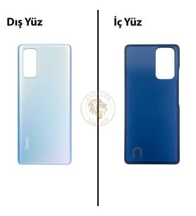 Xiaomi Redmi Note 10 Pro Buz Mavisi Arka Pil Kapağı Batarya Kapağı Lazer Kesim Back Cover