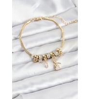 Pirinç Gold Renk Tinkerbell Charmlı Kadın Bileklik 5886