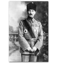 Cakatablo Atatürk Kalpaklı Madalyalı Ayakta MDF Tablo