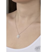 Union Swarovski Zirconia Kadın Kar Tanesi Gümüş Kolye