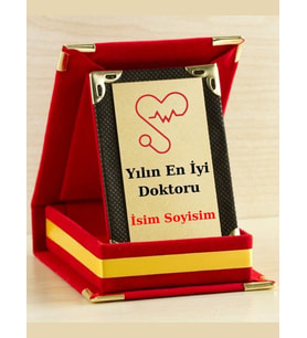 Yılın En İyi Doktoru Plaketi - Doktorlar Günü Plaketi ( Mini Plaket )