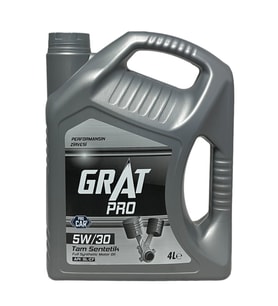 Grat Pro 5W-30 Tam Sentetik Motor Yağı 4 Litre (Acı Kahve)