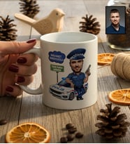 Kişiye Özel Kişiye Özel Karikatürlü Erkek Polis Kupa Bardak Polisler Günü Hediyesi