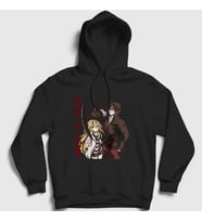 Presmono Unisex Siyah Isaac Rachel Anime Angels Of Death Kapüşonlu Sweatshirt 458871tt