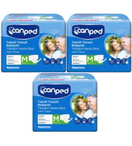 Canped Hasta Bezi Yetişkin Bel Bantlı Tekstil Yüzey M-Orta Boy 54 (3PK*18)