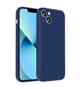 Apple iPhone 13 Uyumlu Kılıf Kamera Korumalı Kartlık Hazneli Zore Vitra Kapak (Lacivert)