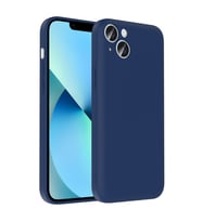 Apple iPhone 13 Uyumlu Kılıf Kamera Korumalı Kartlık Hazneli Zore Vitra Kapak (Lacivert)