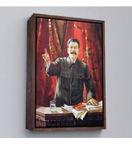 Çerçeveli Joseph Stalin Rusya ve Sovyetler Birliği SSCB Tablo (Altın)