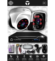 TURKNO 2 Kameralı Pania 1 İç Kamera Set HDD'siz Full HD Gece Görüşlü Güvenlik Kamerası Sistemi