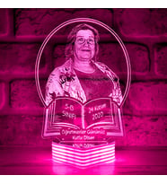 En Güzel Öğretmenler Günü Hediyesi, Resimli LED Aydınlatma (Pembe)