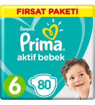Prima Bebek Bezi 6 Beden Fırsat Paketi 13-18 Kg (2*40) 80 Adet