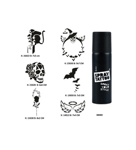 Sıradışı Hayatlar Spray Tattoo Geçici Dövme Seti Dark Sprey Dövme Kiti