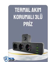 Anahtarlı Çoklu Priz 3 Usb 1 Type-c Hızlı Şarj Destekli