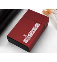 BK Gift Kişiye Özel İsimli Tarihli Kırmızı Metal Sigara Tabakası-2, Arkadaşa Hediye, Babaya Hediye, Metal Sigara Kutusu