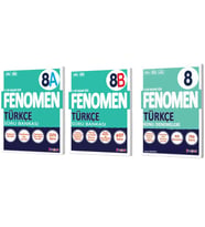 FENOMEN YAYINCILIK 8. Sınıf Türkçe A+B Soru Bankası + Türkçe Konu Denemeleri (3 Kitap)