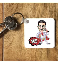 Kişiye Özel Popstar Karikatürlü Anahtarlık