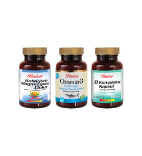 Balen 3'lü Zihin Set B Vit Kompleks ve Cal -Mag - Çinko + Omega 3