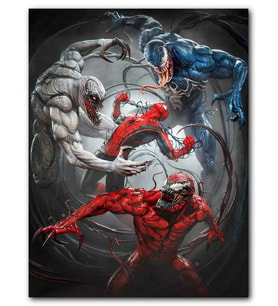 Cakatablo MDF (Ahşap) Tablo Station Venom Örümcek Adam Yaratık Süper Kahraman