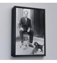 Siyah Çerçeveli Atatürk Portre Tablosu Mustafa Kemal Atatürk Dikdörtgen Dekoratif Kanvas Tablo (Siyah)