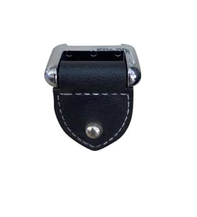 Deri Kulp 32 Mm. Parlak Krom Siyah Hael
