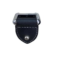 Deri Kulp 32 Mm. Parlak Krom Siyah Hael